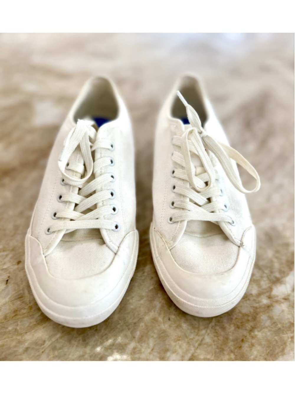 Dolce Vita White Canvas Sneakers Size 8.5 Clear